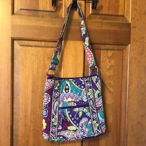 Vera Bradley Paisley Purple Heather Convertible Shoulder/Crossbody Bag